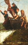 James Charles Bringing the boat ashore oil painting artist